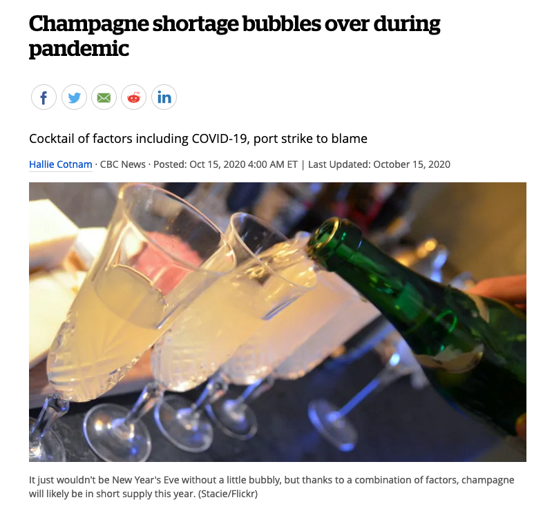 CBC Champagne Shortage
