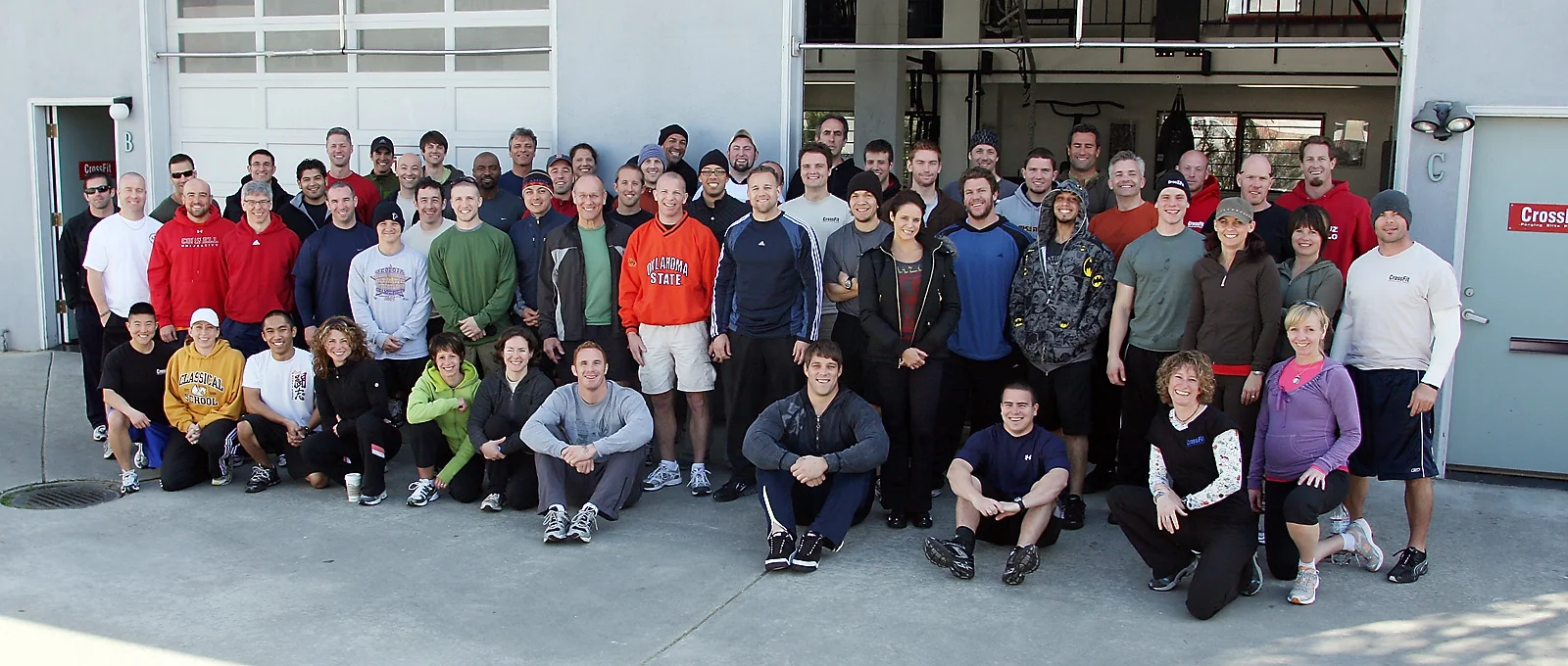 Instructors: Pat Sherwood, Dave Castro, Nicole Carroll, EC Synkowski, Freddie Camacho, Dr. Mike and Lisa Ray, Adrian Bozman, Intern Brian Chontosh (Navy Cross), Tony Budding, Classmates: Kristin Clever (Coach Michael's FGB partner, that he beat BTW), Jessie Ward, Jason MacDonald (MMA and Gym Jones Coach), John Welbourn (CrossFit Football, NFL), Max Mormont (Masters Olympic Weightlifting) Video of the instructor FGB during the cert is here . At 3:50 of the video coach is seen swilling a beer in the background.
