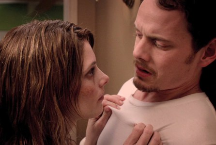 EVELYN (Ashley Greene) confronts ZAK (Anton Yelchin)