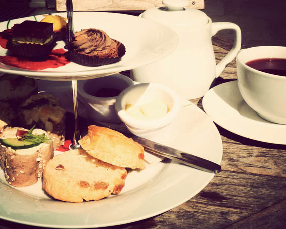 Afternoon tea in London. The rose tea was amazing!