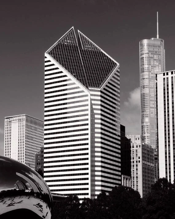 Skyline with "The Bean" in lower left
