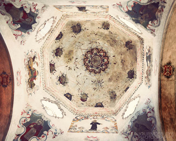 A view up into the dome
