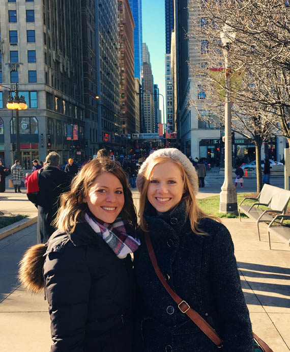 My fab cousin and I (right) exploring the city