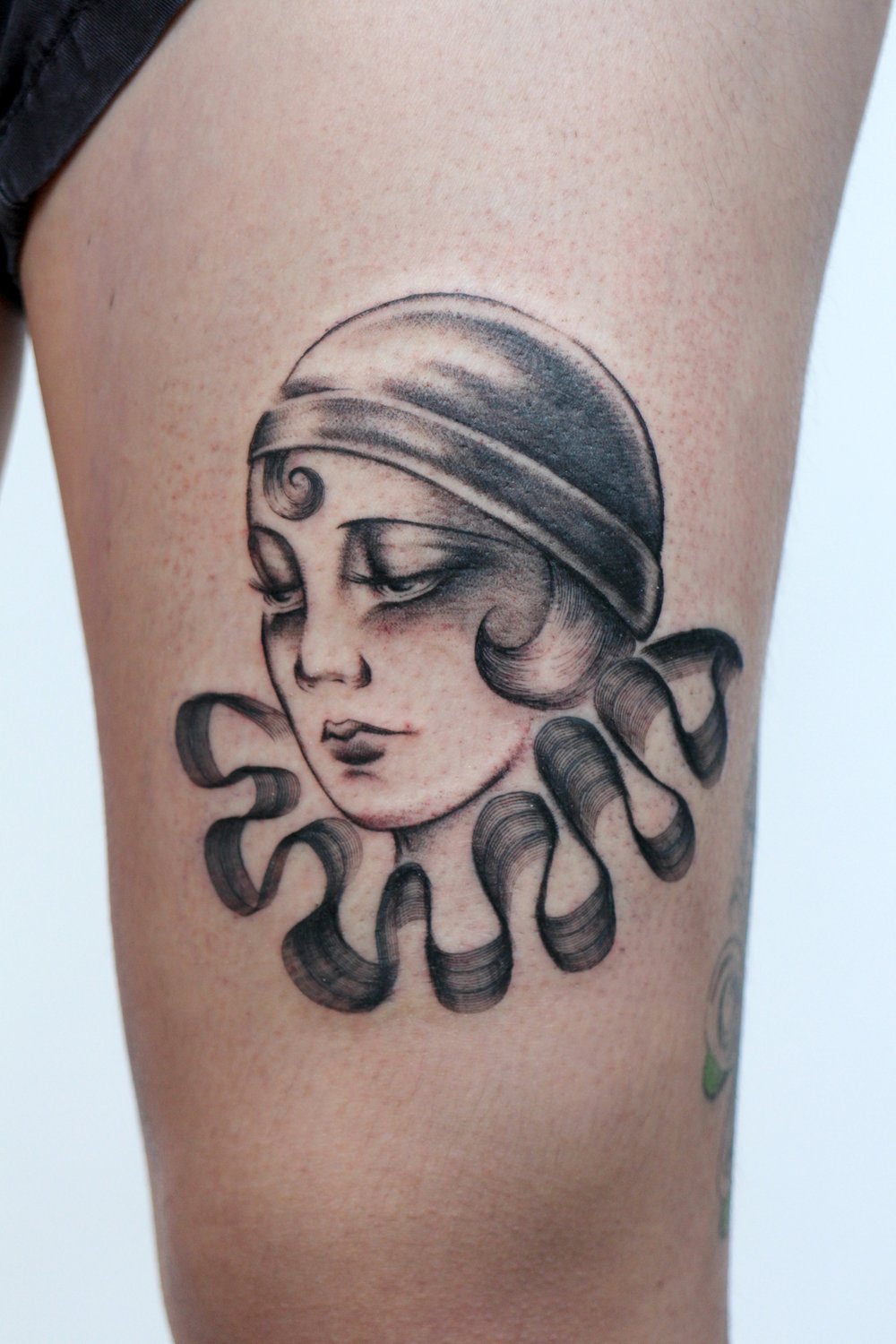 pierrot sad melancholy texture Jacqueline may tattoo art.jpeg