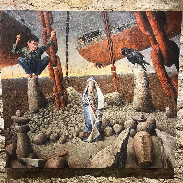 Checking out some great work by @plumleebuddy at @waterstreetstudios tonight. #art#artwork#artgallery#painting#oilpainting#artshow