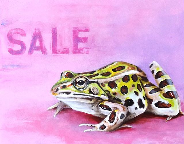 Cut rate frog 11&rdquo; X 14&rdquo; acrylic on board. #karljahnke #art#frog#painting #frogpainting #animalart #artwork #artist#animalpainting #paintings#acrylicpainting #sale#artist