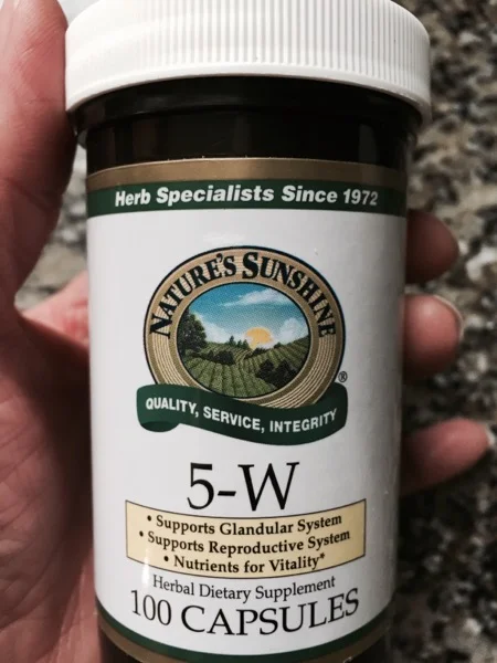 5-W for Thyroid, Liver, Adrenal and Reproductive and Estrogen Support. 