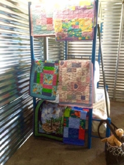 Here are two pictures of our quilts in Guatemala! The children who received them were told by Pastor Lida how much God loved them.