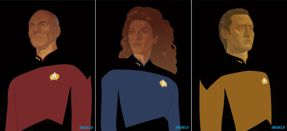 John DeLucca's work (from Left to RIght) "The Captain", "The Empath", "The Android"