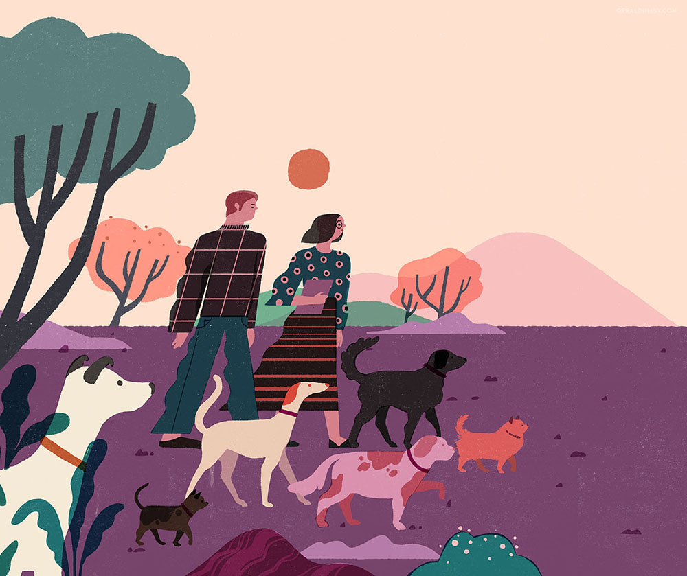 Geraldine Sy's work Dog-Walking for Weekend Magazine