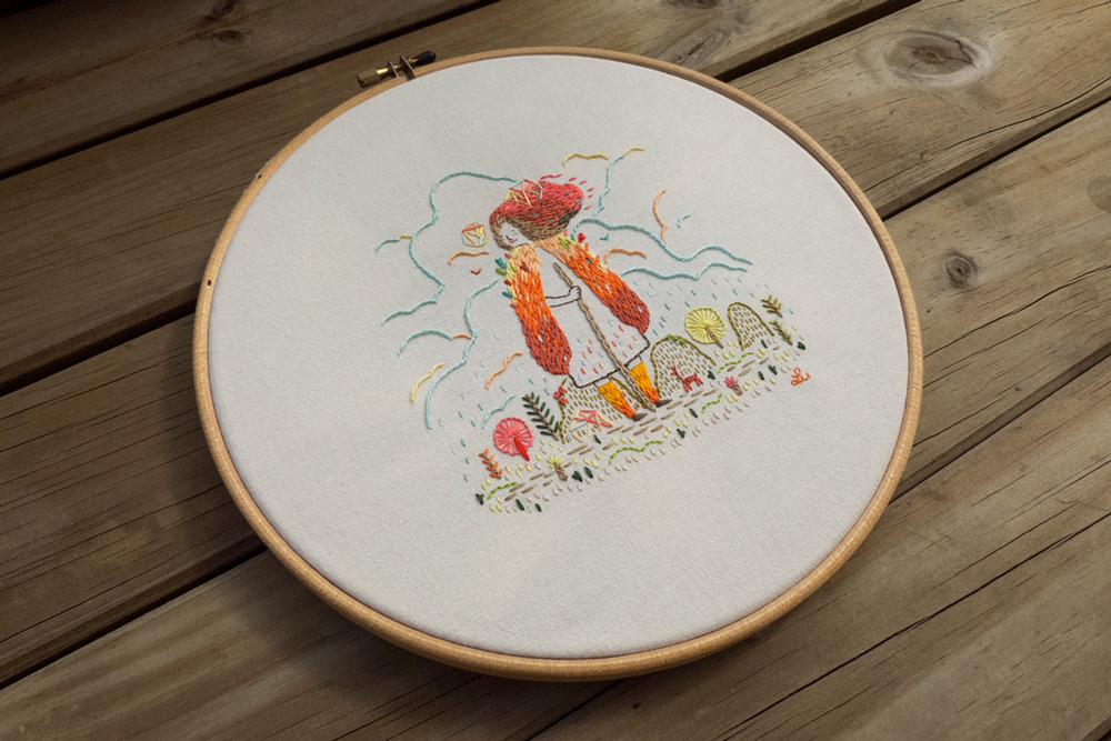 Luisa's piece 'Little Trees' for the LGAL Stitches exhibition, 2015
