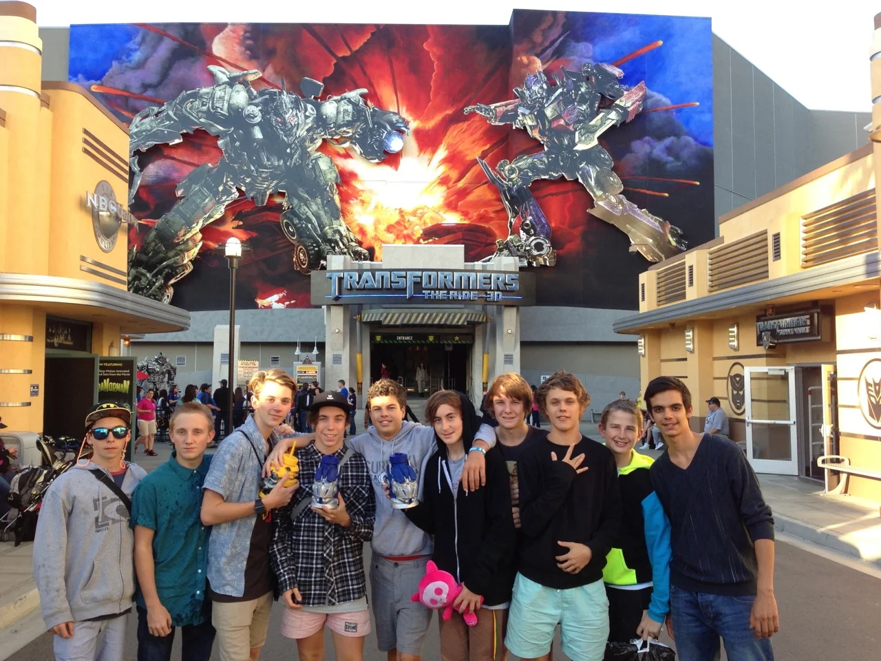 The Transformers ride was awesome...