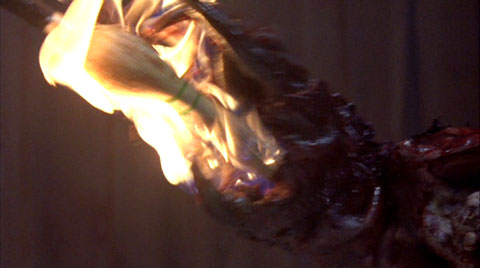Eat it! Eat it 'til you choke, you sick, twisted bug!!