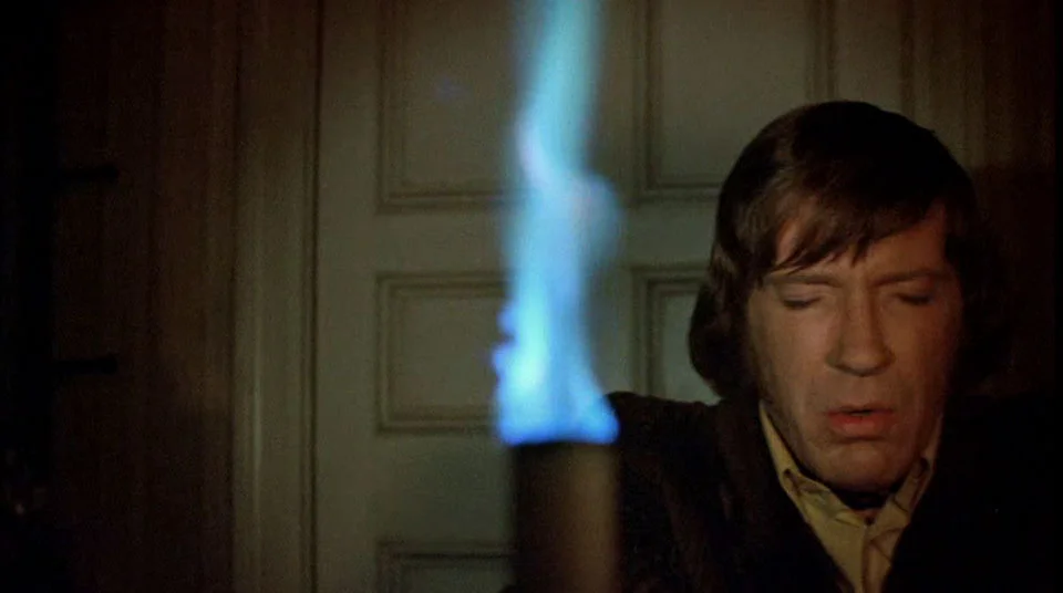 Your candle is glowing blue! There must be Delta Knights nearby!