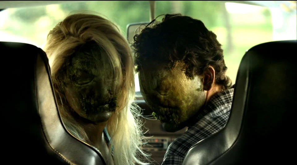 Swamp Thing's kids on their way to school.