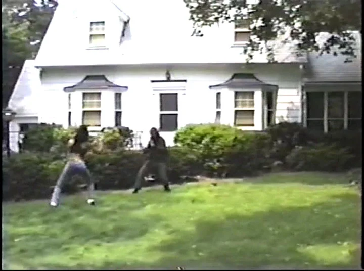 LITERALLY filmed in someone's backyard.