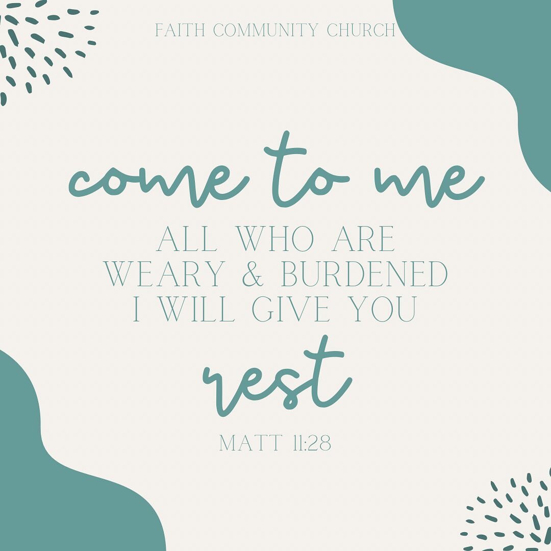 &ldquo;Come to me, all who labor and are heavy laden, and I will give you rest. Take my yoke upon you, and learn from me, for I am gentle and lowly in heart, and you will find rest for your souls. For my yoke is easy, and my burden is light.&rdquo;
M