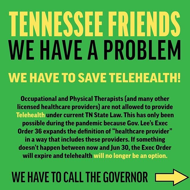 Y&rsquo;all, I need some help. In just over a week many people across the state of TN are going to lose safe access to healthcare. If you could take a minute to call @govbilllee and let him know that this is an emergency that can not be overlooked ri