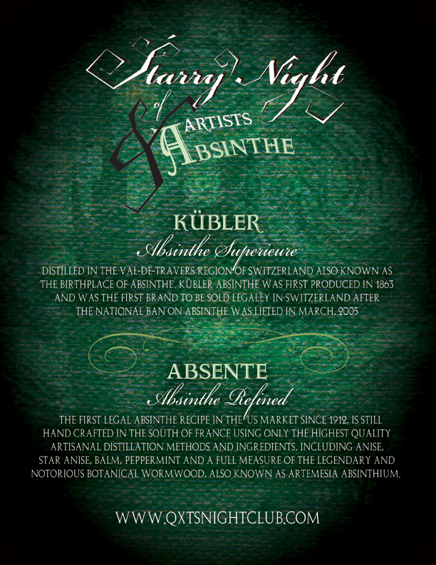 Absinthe Party Menu