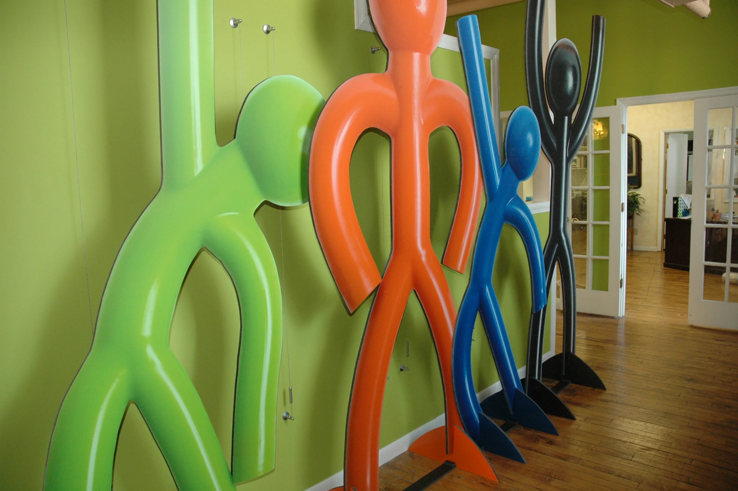 large cut-out figures