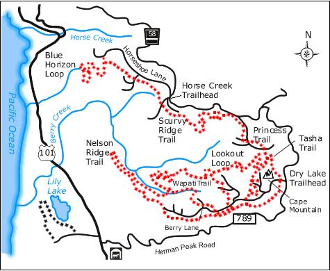 Oregon Coast Horse Trails Map