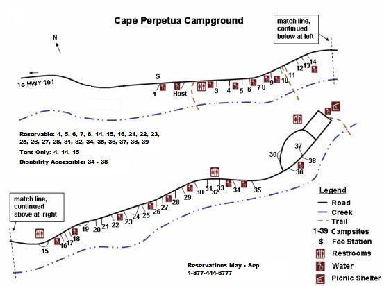 Cape Perpetua Campground Map