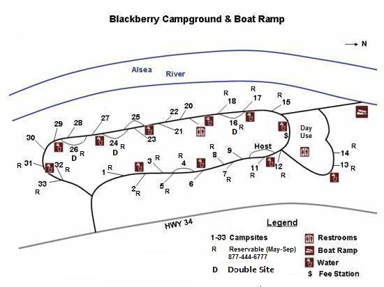 Blackberry Campgroun Map