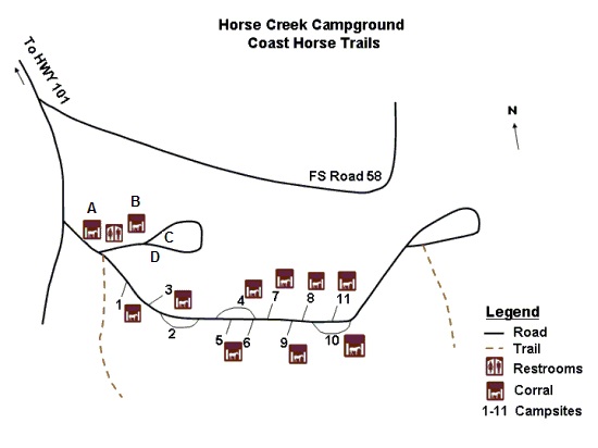 Horse Creek Campground Map