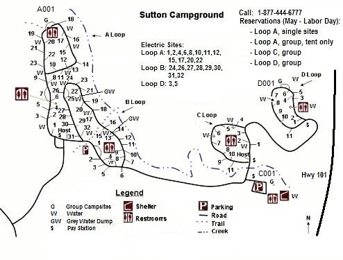 Sutton Campground Map