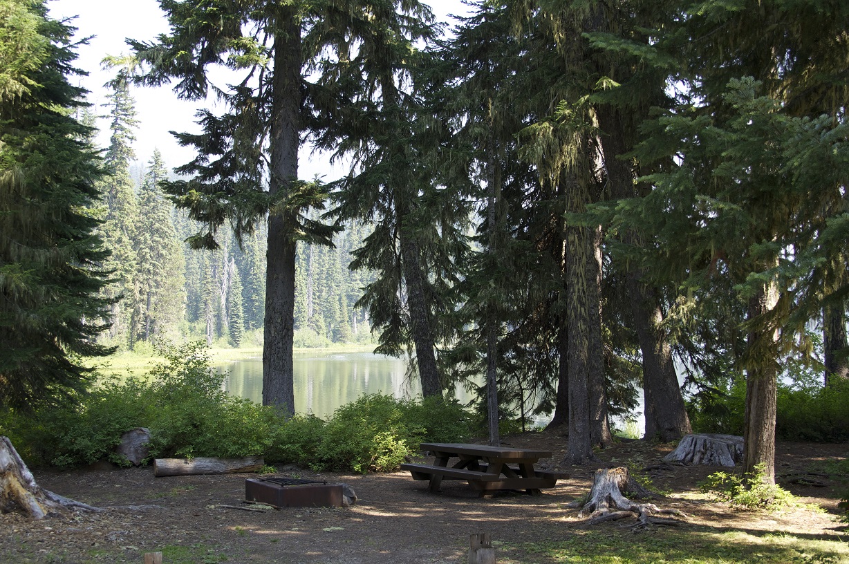 Lakefront campsites