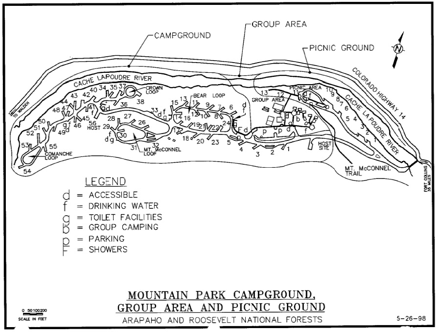 Mountain Park Campground Map