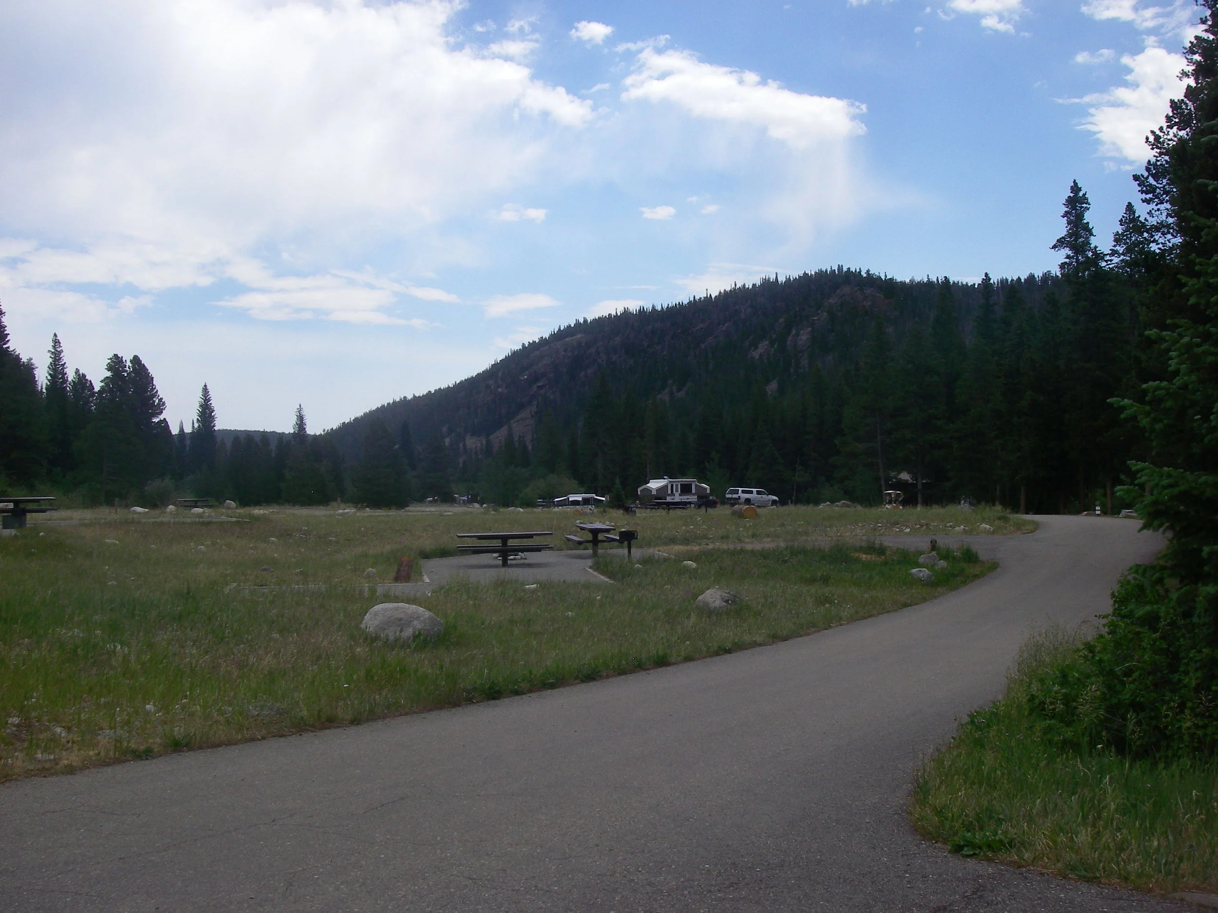 Camp Dick is in a meadow