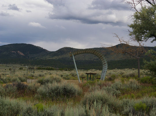 Sun and wind break at Antelope Flats