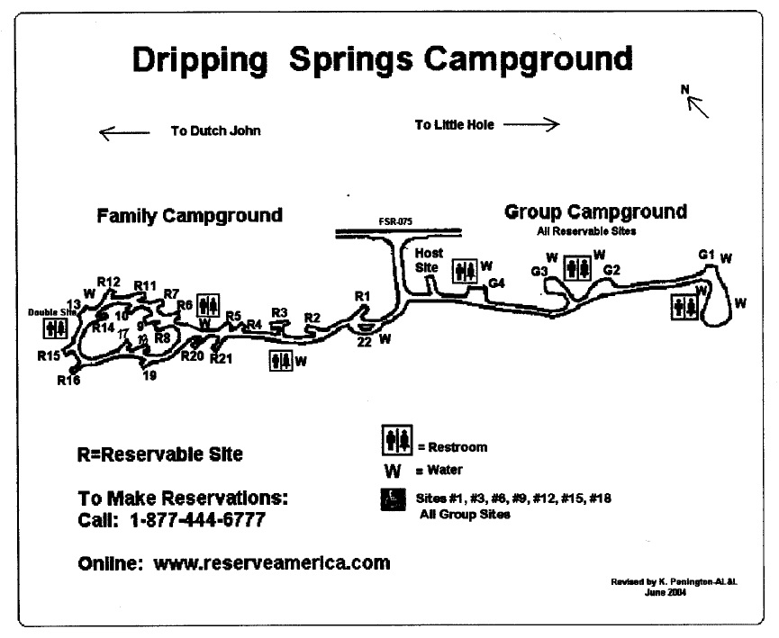 Dripping Springs Campground map