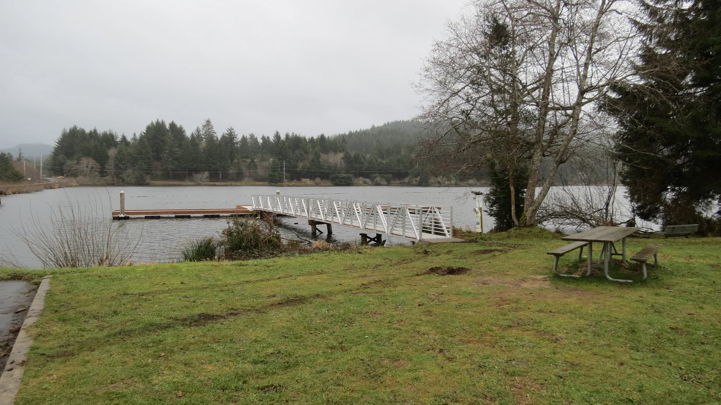 New dock at Eckman Lake