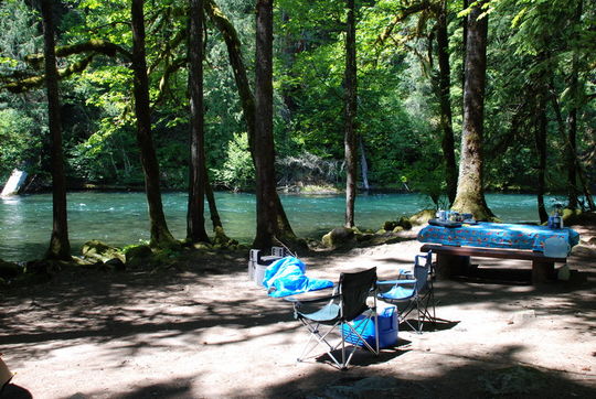 Riverfront campsites