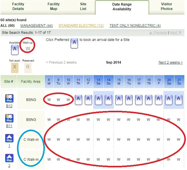"Walk-in" and "Walk up" - Decoding the Reservation sites