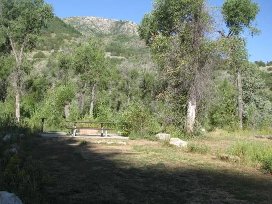 South Fork Campground on Ogden River near Huntsville, UT