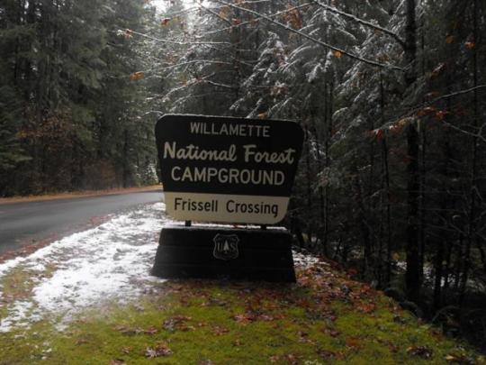 Frissell Crossing Campground on South Fork McKenzie River, Oregon