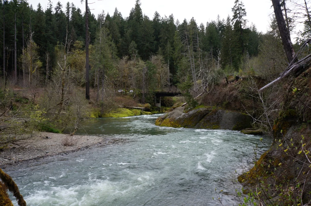 American Land & Leisure Bedrock Campground near Lowell, Oregon, Fall Creek Drainage