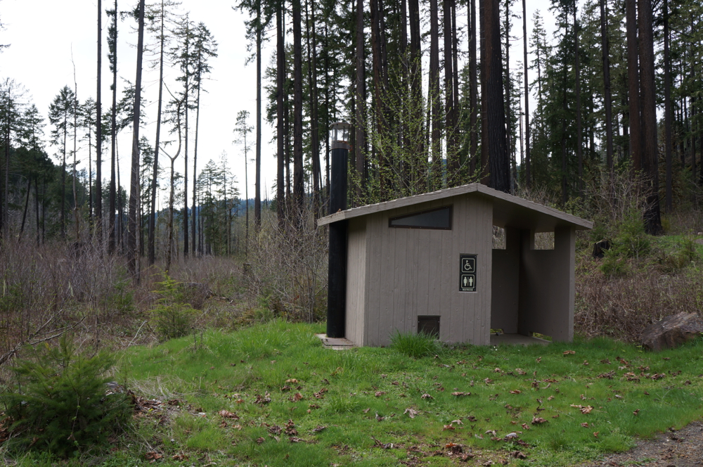 Vault toilet restrooms