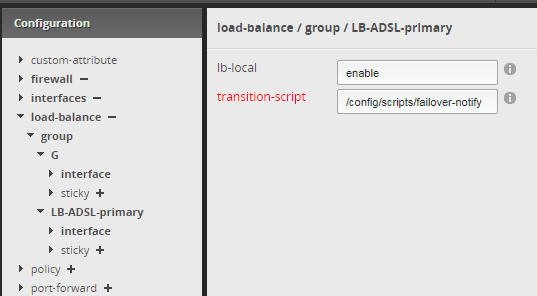 Choose the Config-Tree tab and navigate to the load-balance group you want to monitor