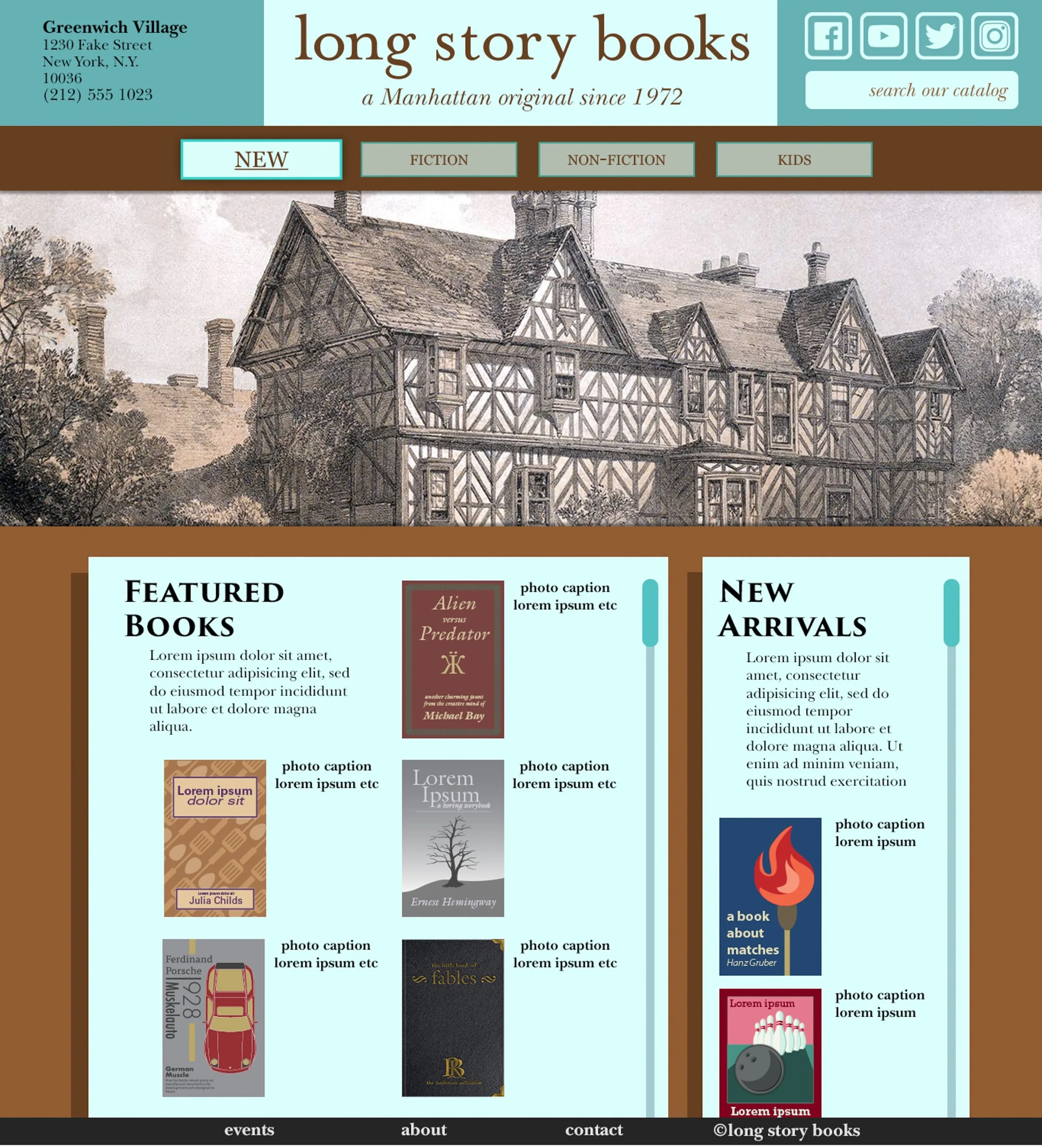 Long Story Books e-commerce site