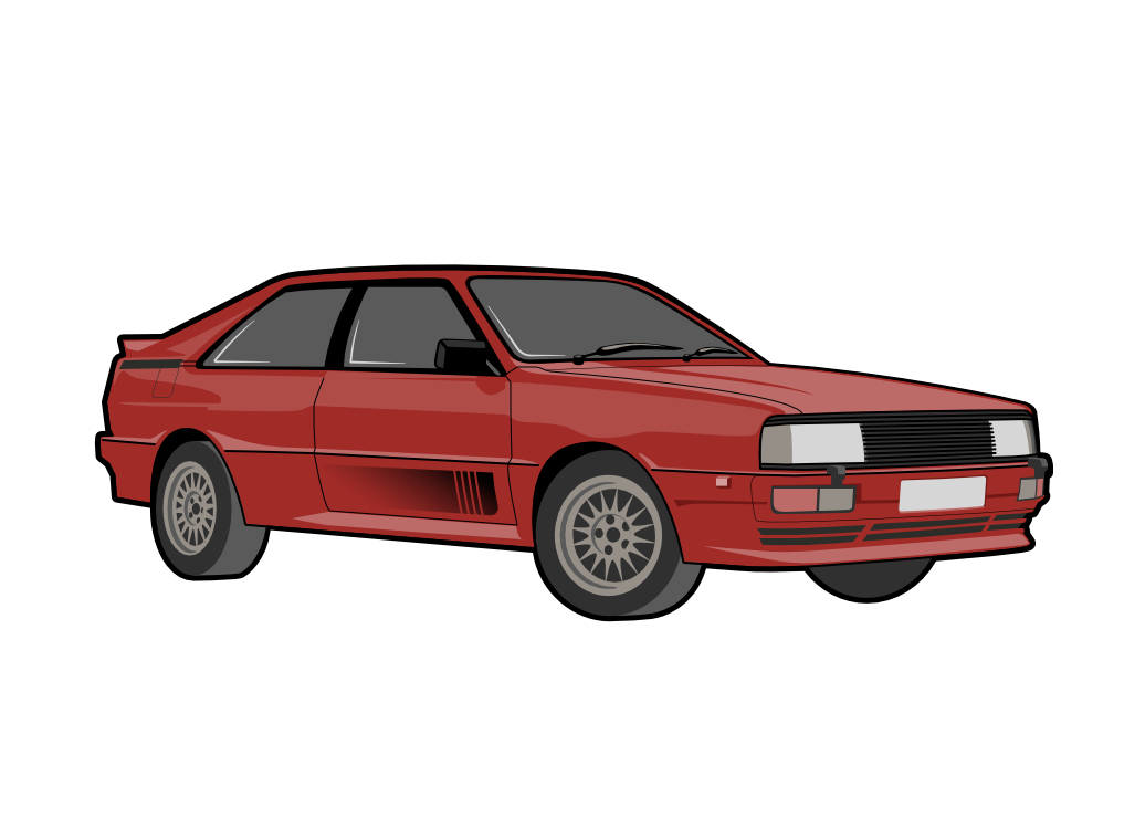 red audi quattro