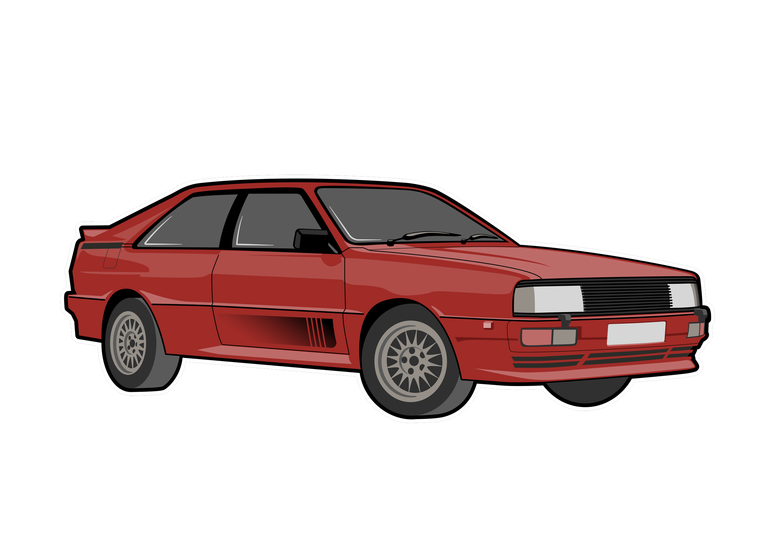 red audi quattro