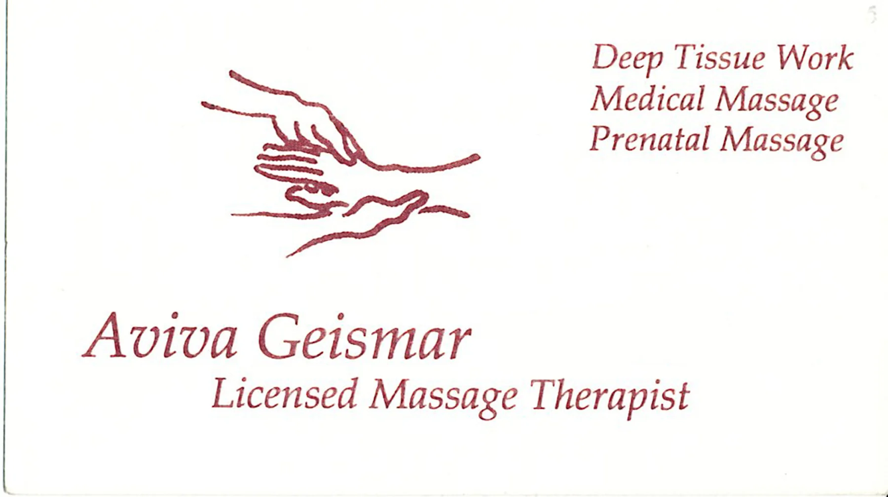 Logo for Massage Therapist, Aviva Geismar
