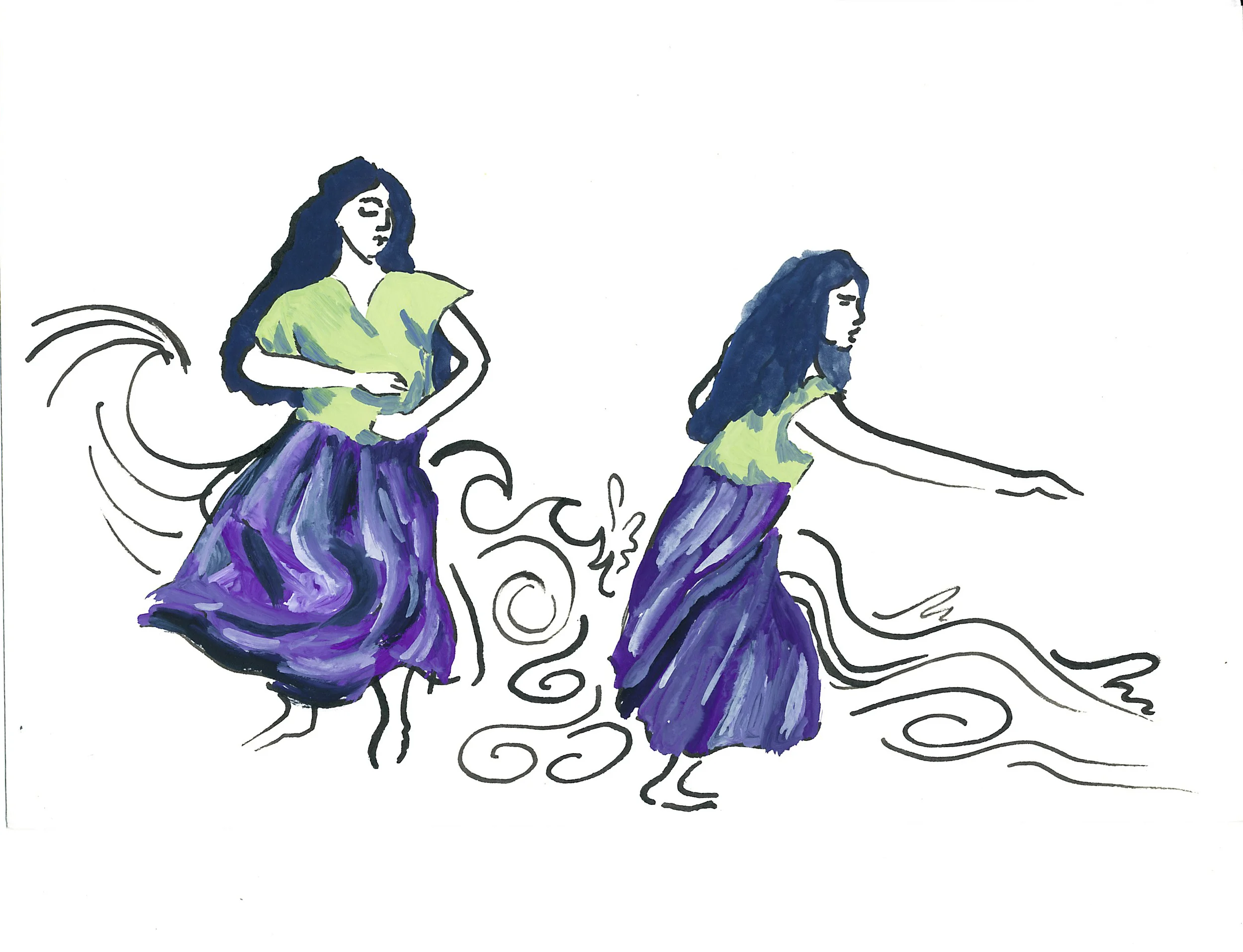 Inspirational sketch from "Rolling Down Like Pele"