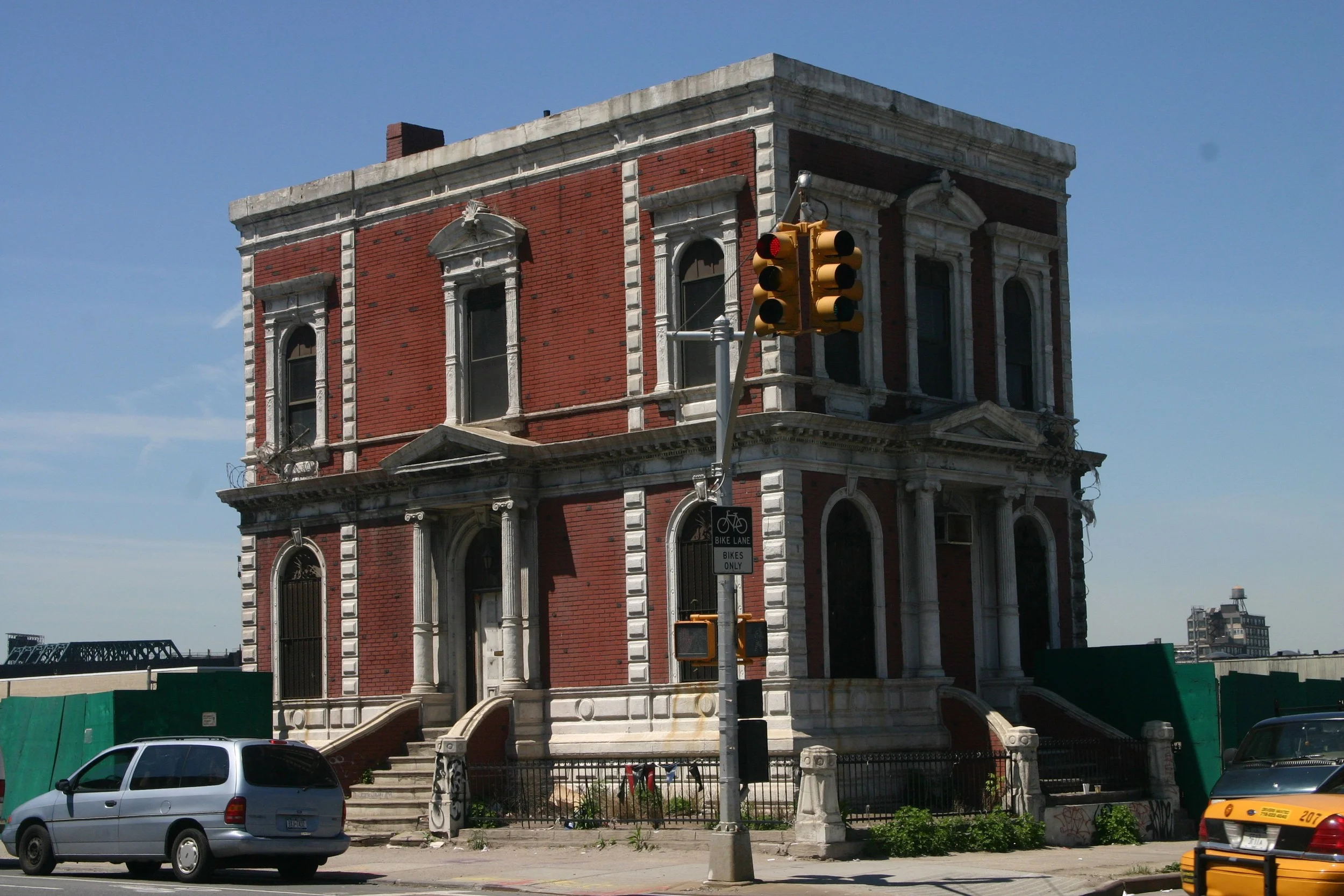 360 3rd Avenue, Brooklyn. 1873, William Field and Son Architects. First concrete building in NYC, and a "pioneering example of concrete construction in the United States", (NYC Landmarks and Preservation Commission.)