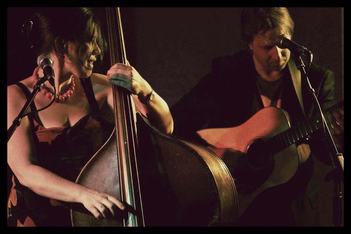 Damien Neil and I deep in concentration at the Merry Muse Photo by Brian Rosenberg