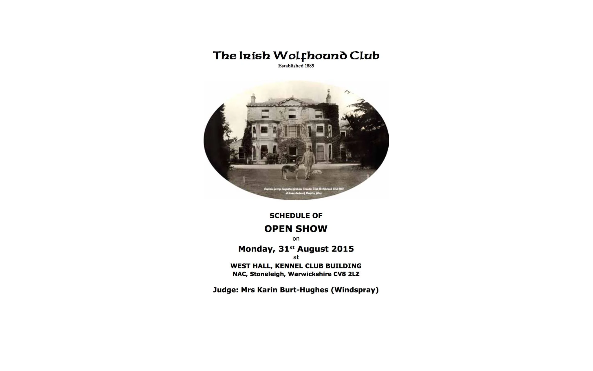 Irish Wolfhound Open Show